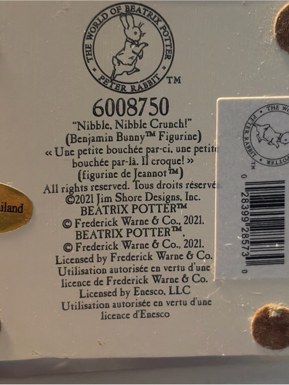 Benjamin Bunny*BEATRIX POTTER*Jim Shore*FIGURINE*NIB*New*RABBIT*EASTER*6008750 - Picture 10 of 10
